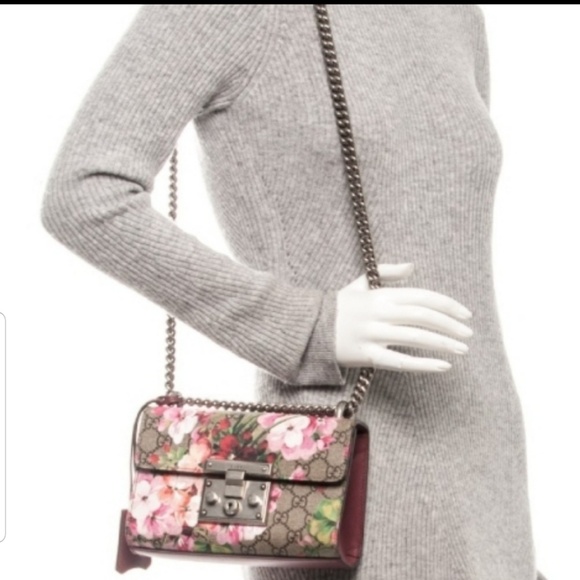 🔥🔥SOLD🔥Gucci Blooms Monogram Small Padlock Bag - Picture 7 of 7